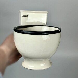 BigMouth Original Toilet Coffee Mug, Funny Desk Accessory, Plant Pot, Gag Gift